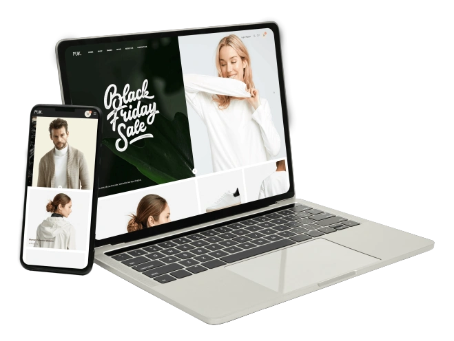 Fashion store website highlighting Black Friday deals by a website developer in USA.