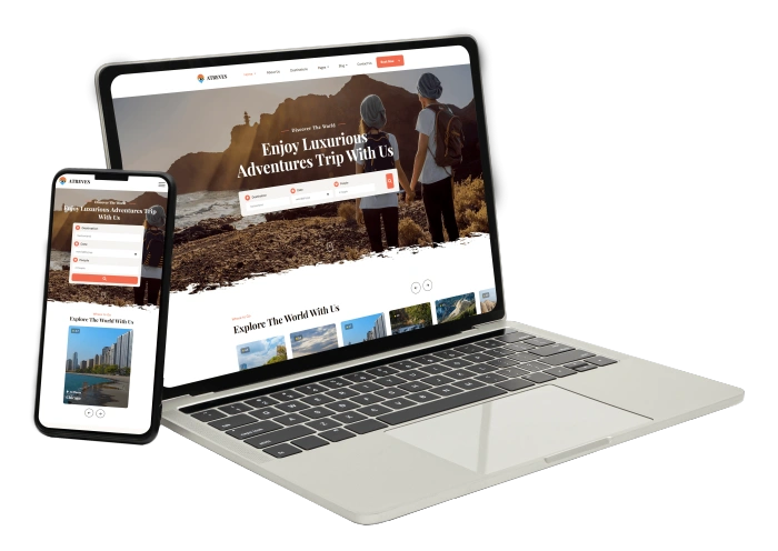 Website showcasing luxurious travel adventures created by the best web developers in USA.