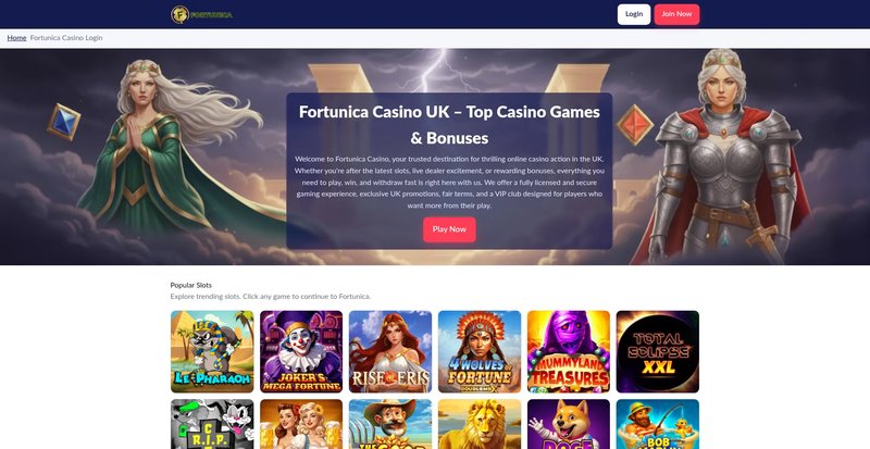 Overview of fortunica online casino login